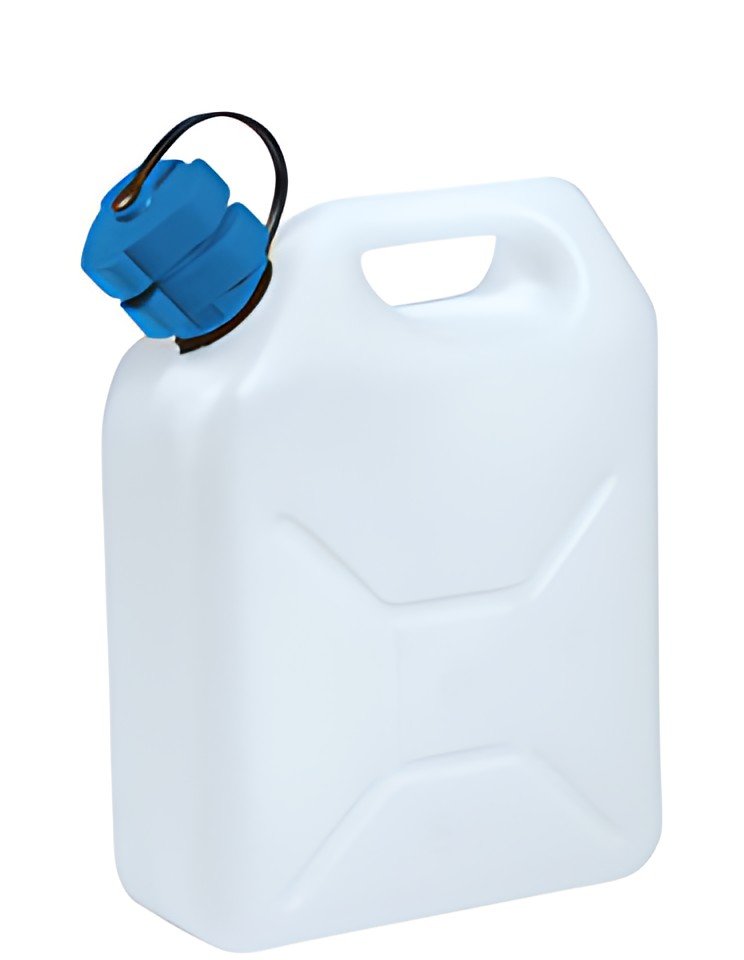 EDA Jerrican, 5 litres, avec bec verseur, blanc