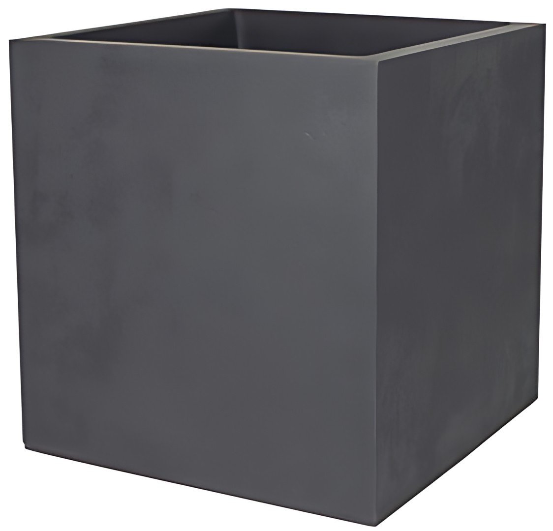 poétic Bac à plantes BASALT double paroi, 395 mm, anthracite
