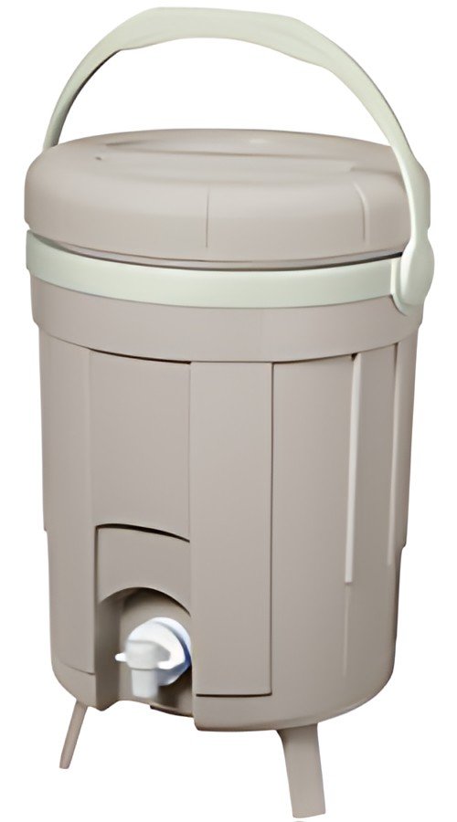 EDA Composteur de cuisine BOKASHI, 8 litres, chaux/amande