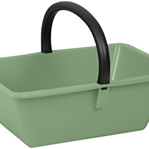 EDA Panier avec anse, 14 litres, plastique, vert