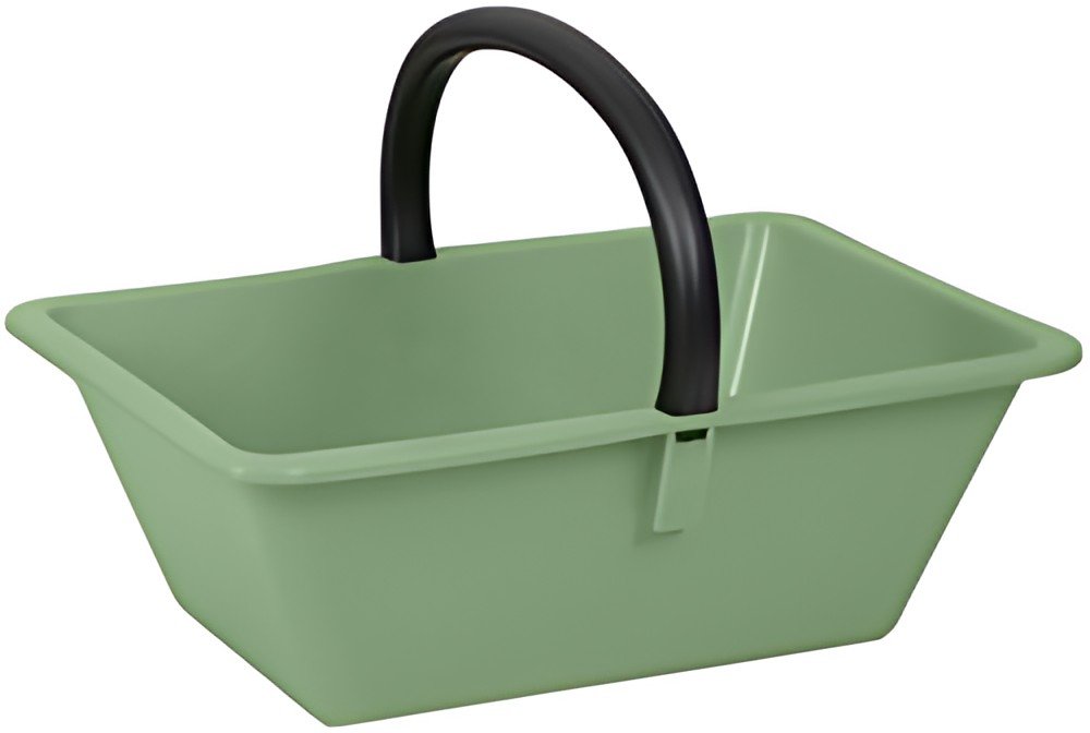 EDA Panier avec anse, 14 litres, plastique, vert