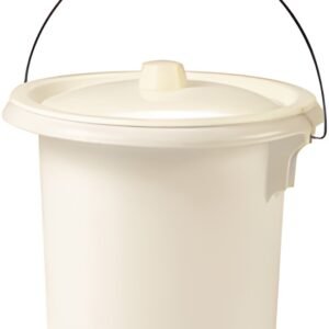 EDA Seau hygiénique, avec anse en métal, 11,5 litres, crème