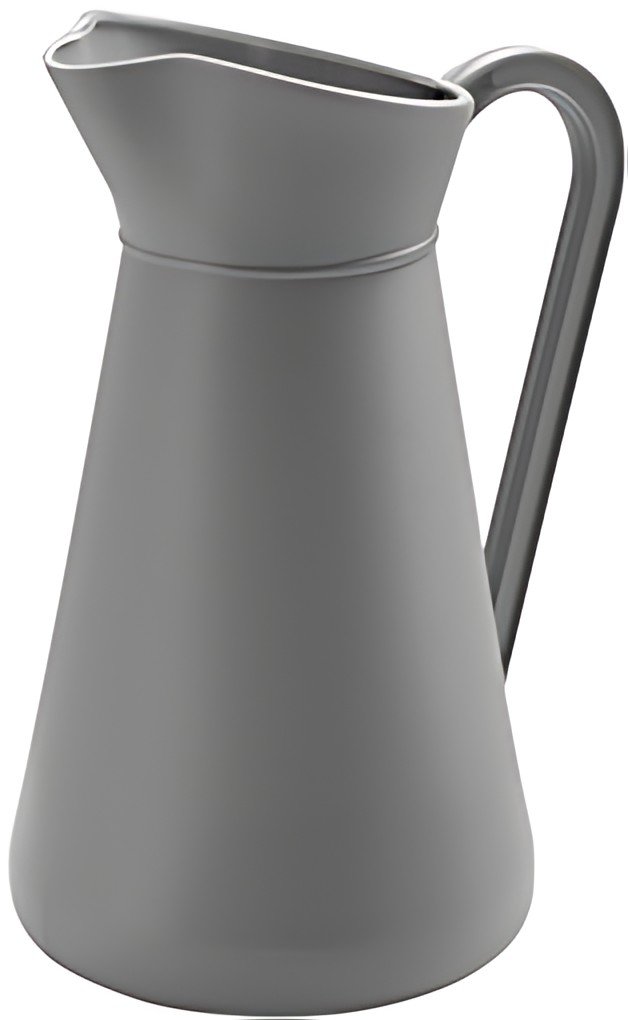 EDA Cruche en plastique, 5 litres, gris