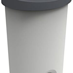 EDA Poubelle à pédale Stepy, 70 L, PP, gris/béton