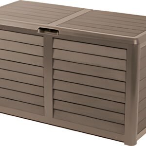EDA Coffre de jardin BAYA, 420 L, aspect bois, marron