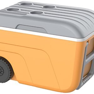 EDA Glacière NOMADE, 52 litres, mobile, curcuma/gris