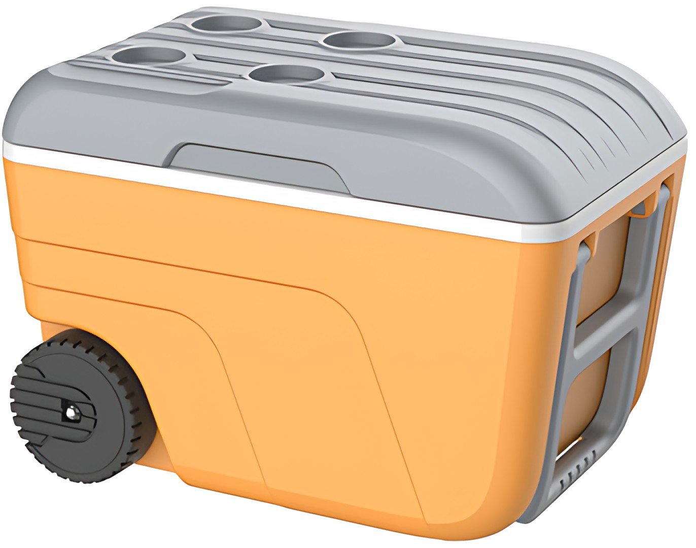 EDA Glacière NOMADE, 52 litres, mobile, curcuma/gris