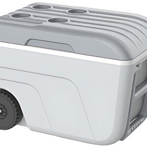 EDA Glacière NOMADE, 52 litres, mobile, gris clair / gris