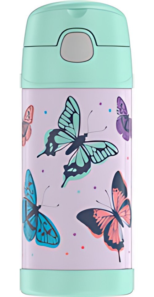 THERMOS Gourde isotherme FUNTAINER Straw Bottle, papillons