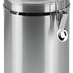 metaltex Boîte de conservation, 1,0 L, rond, inox, argent