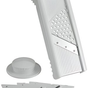 metaltex Mandoline universelle Mandolino, 4 inserts, blanc