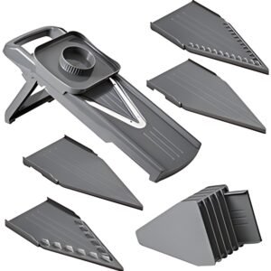 metaltex Mandoline universelle Slice-V, 5 inserts, gris