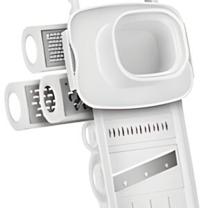 metaltex Mandoline multi-usage Mandolino, 5 râpes, blanc