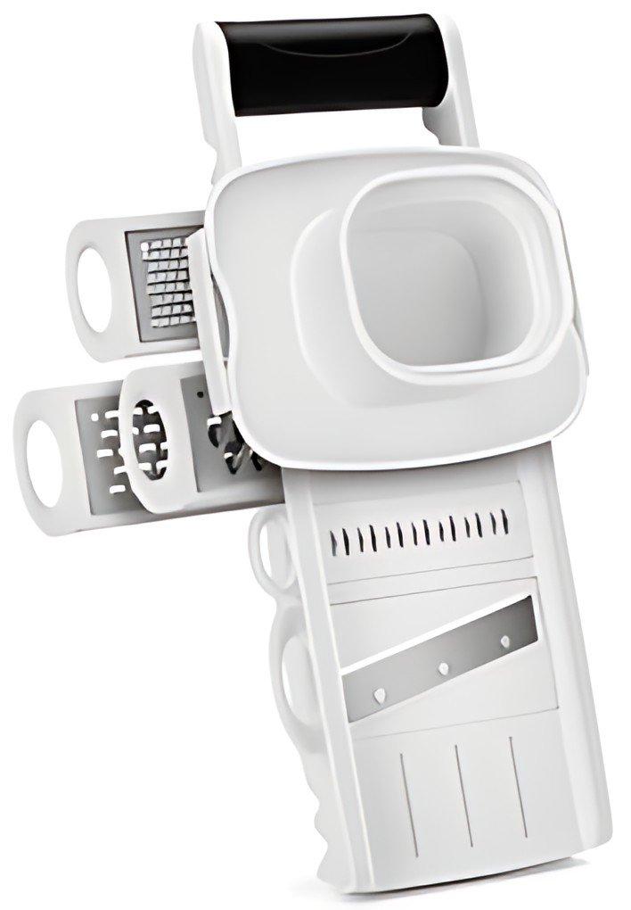 metaltex Mandoline multi-usage Mandolino, 5 râpes, blanc