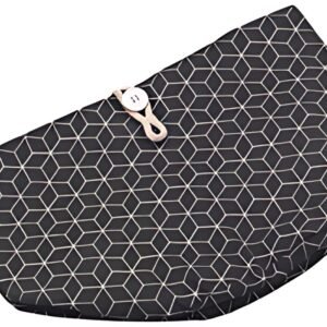 metaltex Corbeille à pain pliable, coton, noir/beige
