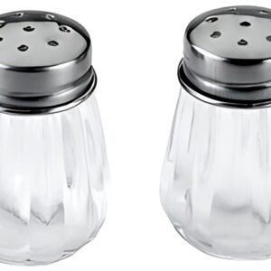 metaltex Salière et poivrière, verre/inox, set de 2