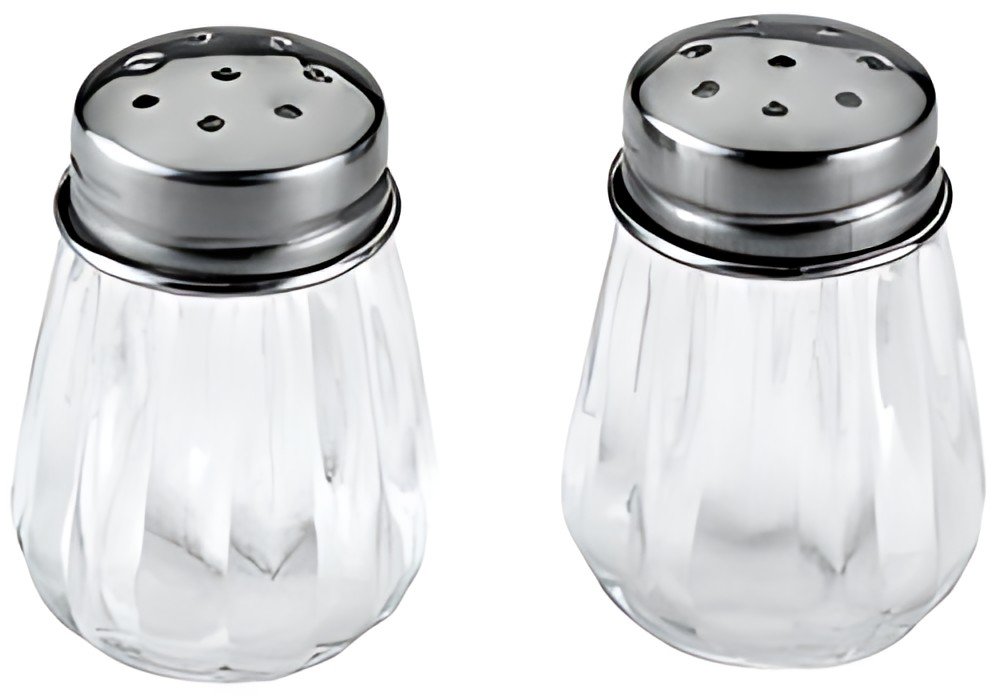 metaltex Salière et poivrière, verre/inox, set de 2