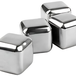 metaltex Set de glaçons réutilisables, en acier inoxydable