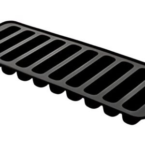 metaltex Bac à glaçons, silicone, pour 10 glaçons, noir