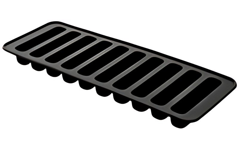 metaltex Bac à glaçons, silicone, pour 10 glaçons, noir