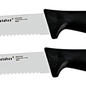 metaltex Couteau pour casse-croûte Basic, set de 2, noir