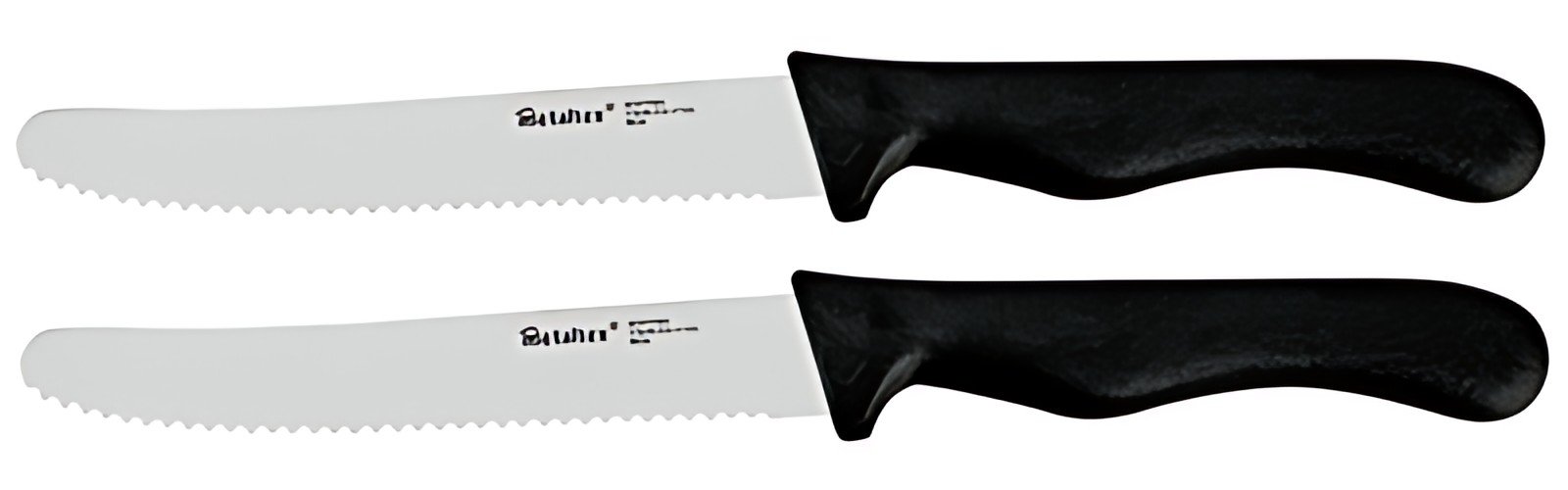 metaltex Couteau pour casse-croûte Basic, set de 2, noir