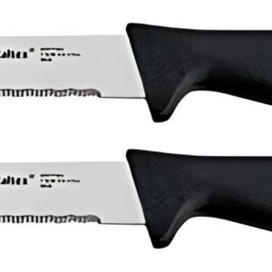 metaltex Couteau à steak/tomates Basic, noir, set de 2