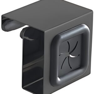 metaltex Porte-serviette, pour accrocher, carré, noir/gris