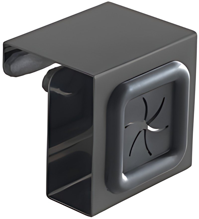 metaltex Porte-serviette, pour accrocher, carré, noir/gris