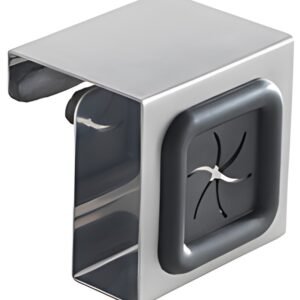 metaltex Porte-serviette, pour accrocher, carré, argent/gris