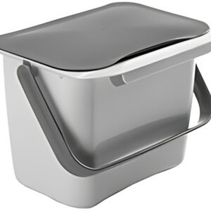 metaltex Poubelle bio Bintex, avec couvercle, gris