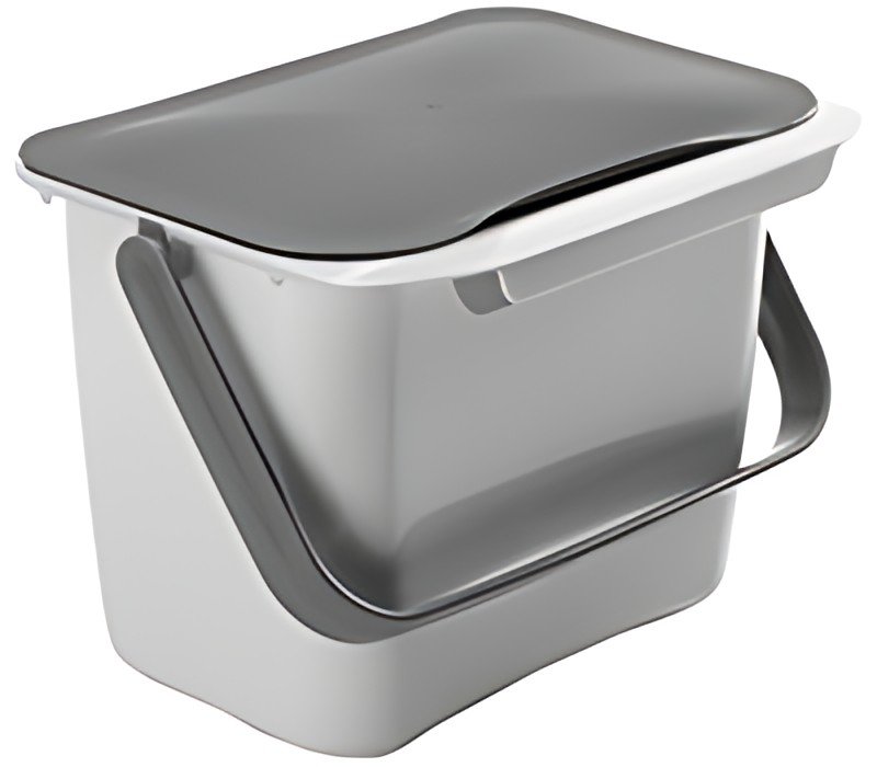 metaltex Poubelle bio Bintex, avec couvercle, gris