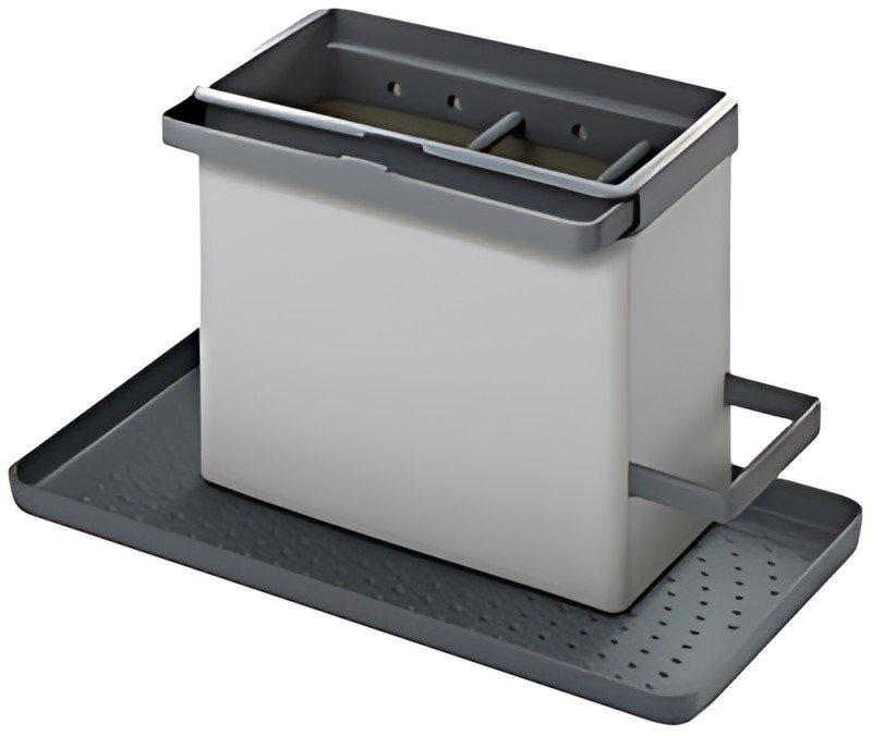 metaltex Rangement pour évier Tidytex, plastique, gris