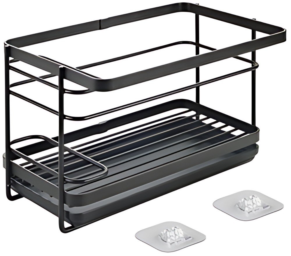 metaltex Rangemment pour évier U-Fix Tokyo LAVA, noir mat