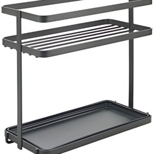 metaltex Étagère à épices Tokyo LAVA, 2 niveaux, noir mat