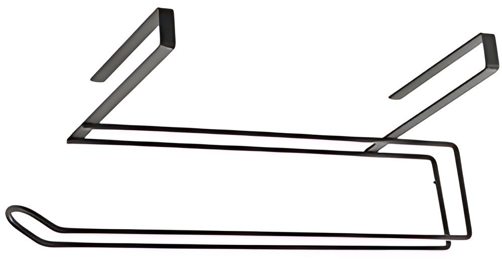metaltex Porte-rouleau de cuisine Easy-Roll LAVA, noir mat
