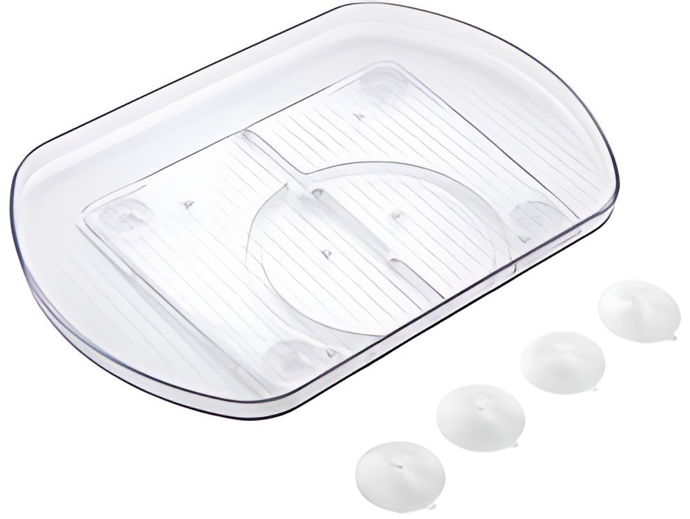 metaltex Plateau tournant Loop, plastique, transparent