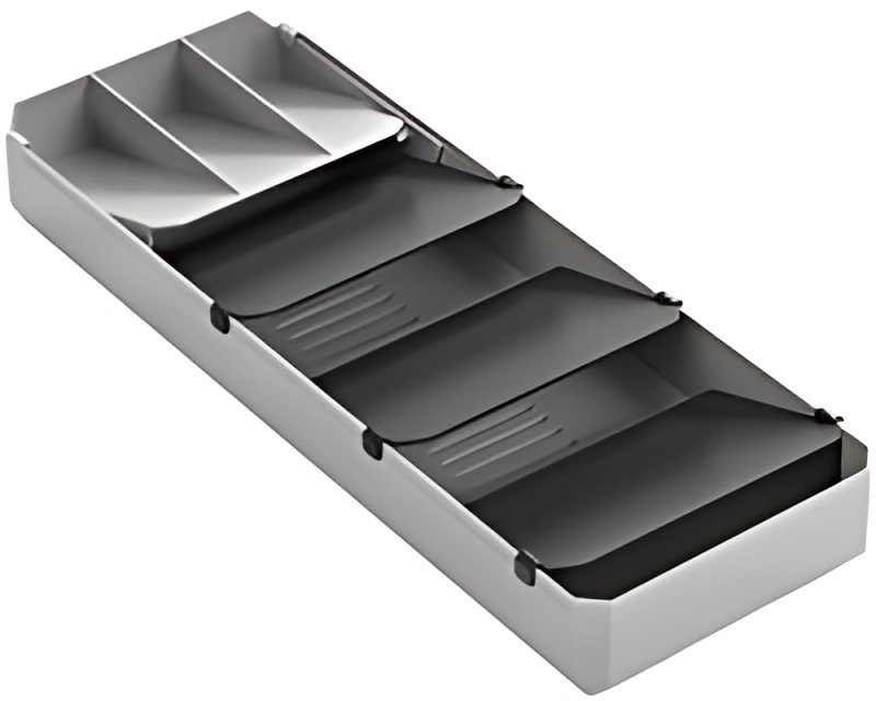 metaltex Range-couverts Uni-Fit, plastique, gris