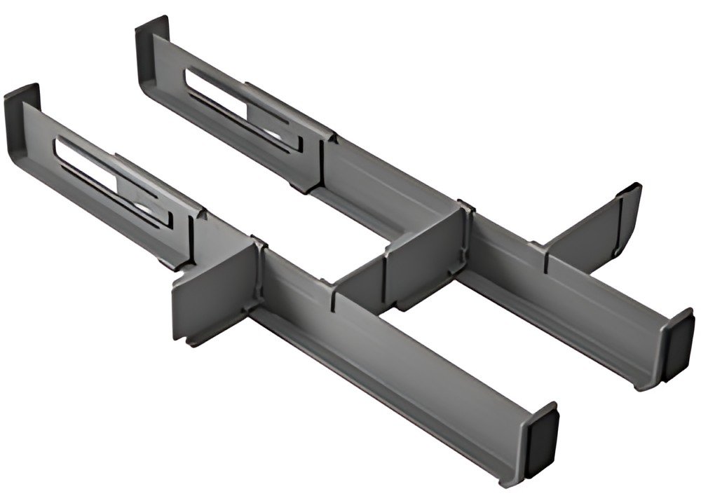 metaltex Organiseur de tiroir Multi-Fit, ABS, gris