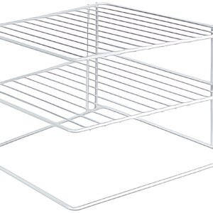 metaltex Étagère d'angle Silos,  2 niveaux, blanc