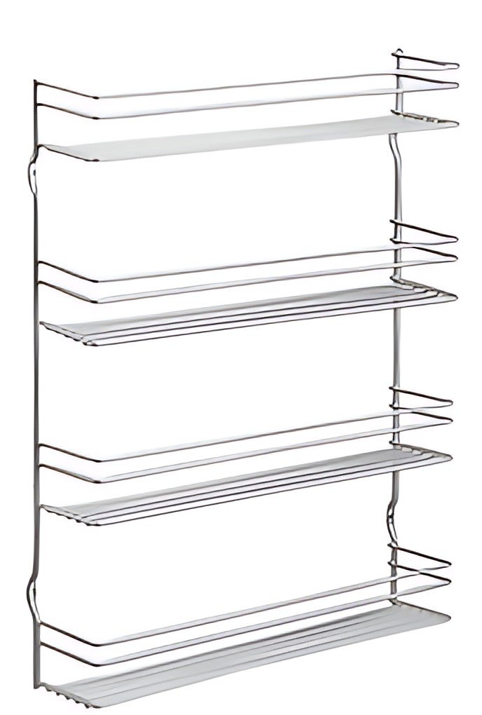 metaltex Étagère à épices Pepito 4, 4 niveaux, argent