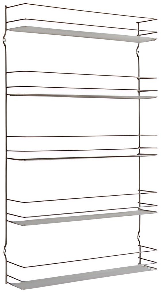 metaltex Étagère à épices Pepito 5, 5 niveaux, argent