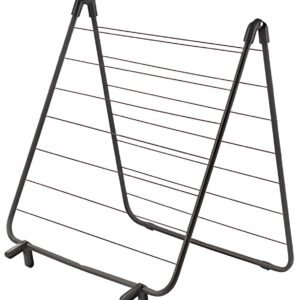 metaltex Séchoir à linge pour baignoire Nevis, noir mat