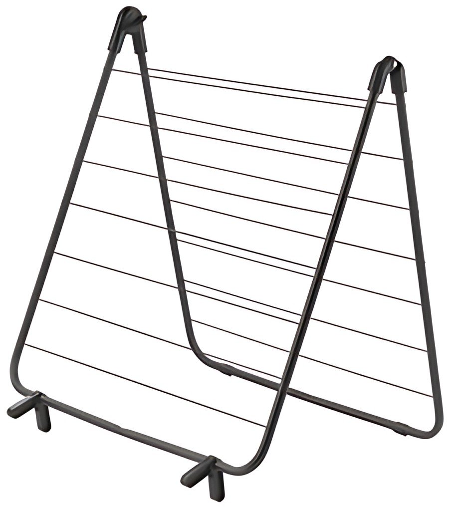 metaltex Séchoir à linge pour baignoire Nevis, noir mat