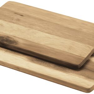 metaltex Planchette, bois d'acacia, rectangulaire, set de 2