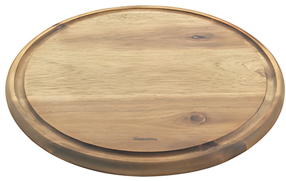 metaltex Planche à découper, diamètre: 240 mm, bois d'acacia