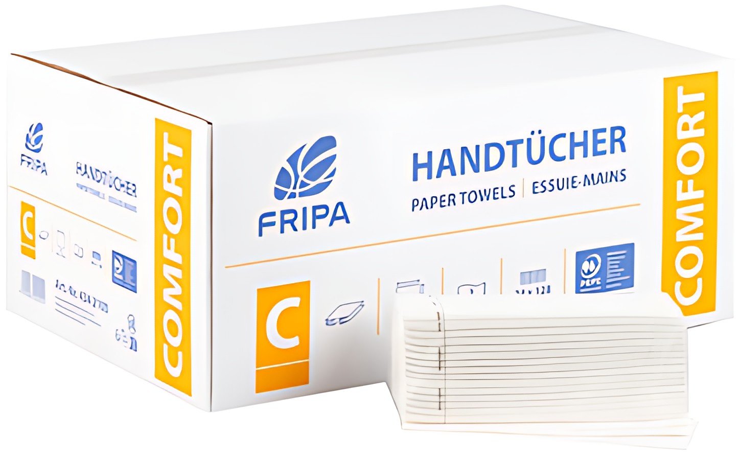 Fripa Essuie-mains COMFORT, 250 x 330 mm, pli C, extra blanc