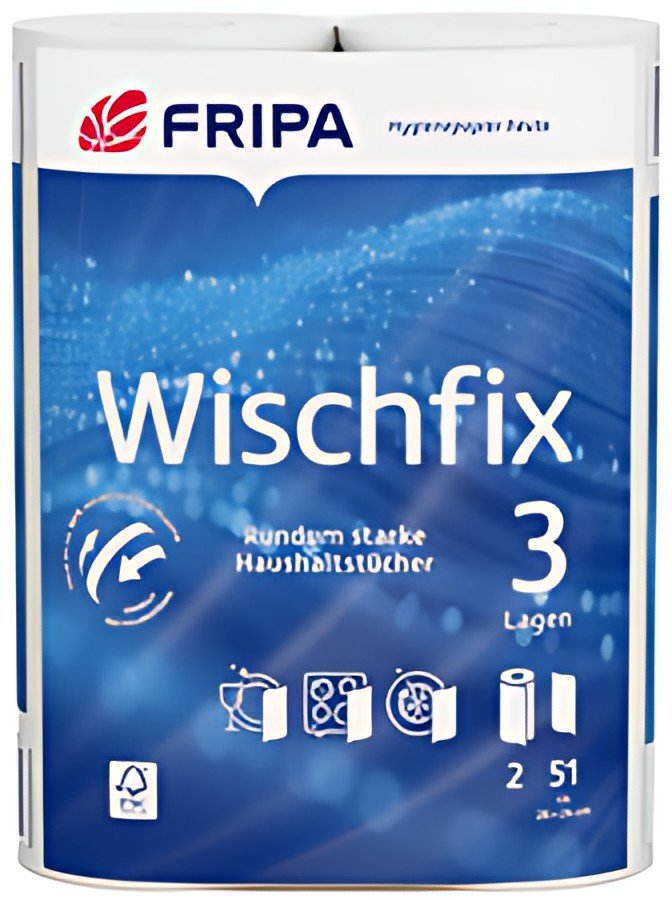 Fripa Rouleau d'essuie-tout Wischfix, 3 couches, extra blanc