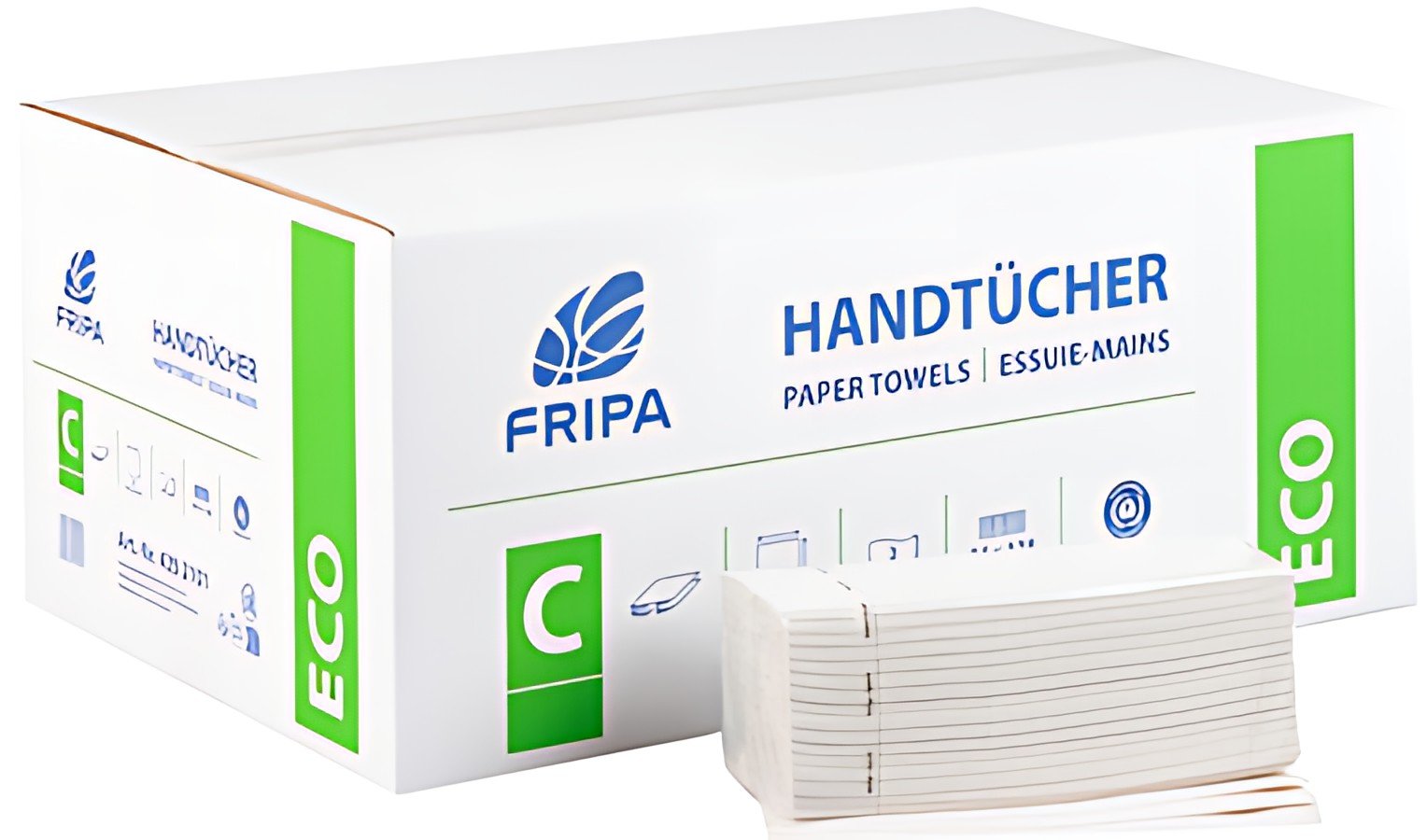 Fripa Essuie-mains ECO, 250 x 330 mm, pli-C, blanc