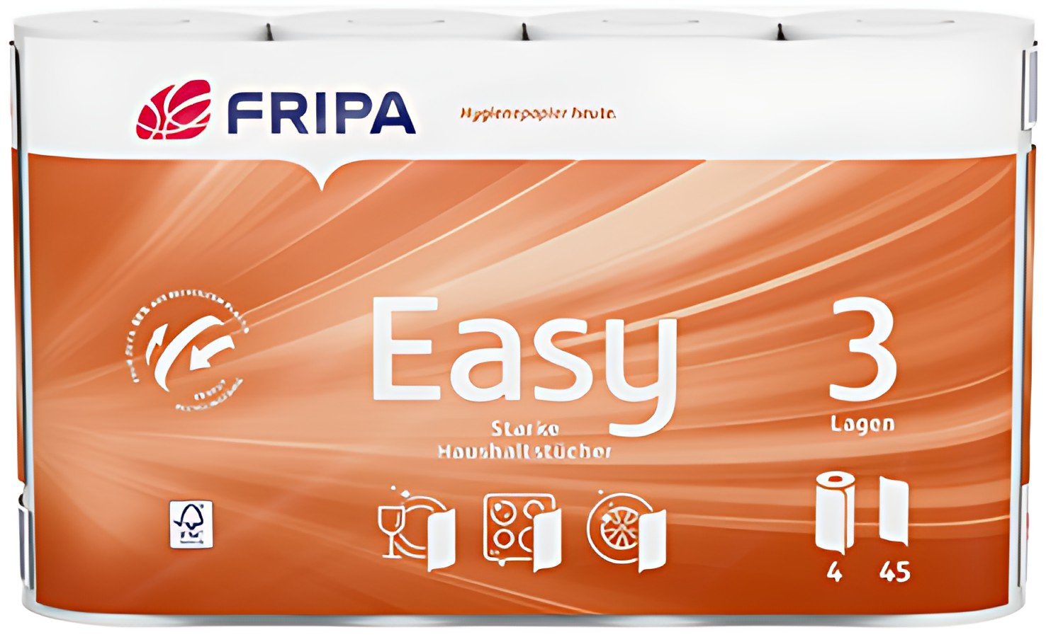 Fripa Rouleau d'essuie-tout Easy, 3 couches, ultra blanc